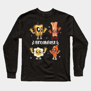 Kawaii american breakfast Long Sleeve T-Shirt